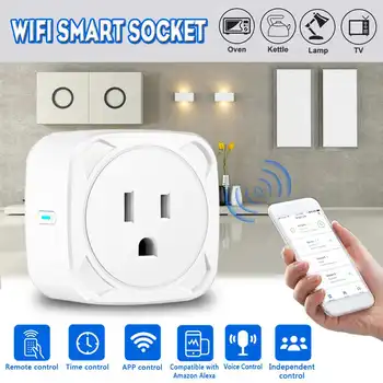 Wifi Smart Socket Switch US Plug Audio Control Outlet Wireless Remote Timer Socket Automation-Modules Switch 110-240V 10A
Wifi Smart Socket Switch US Plug Audio Control Outlet Wireless Remote Timer Socket Automation-Modules Switch 110-240V 10A