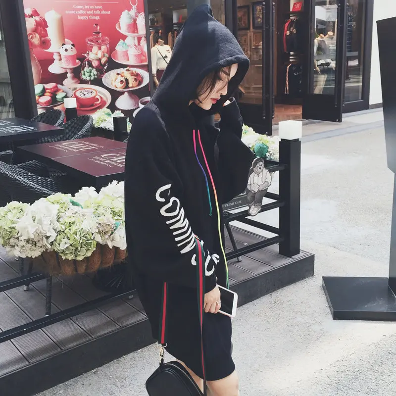 Autumn and Winter Letters Thickening Shirt Printed Jacket Women Plus Velvet Loose Color Drawstring Long Hooded Sweatshirt
Autumn and Winter Letters Thickening Shirt Printed Jacket Women Plus Velvet Loose Color Drawstring Long Hooded Sweatshirt