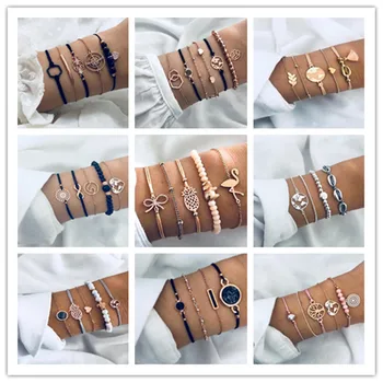 30 Style Boho Bangle tortoise Heart Shell Star Moon tree Map Crystal Bead Bracelet set Women Charm Party Wedding Jewelry 5pieces
30 Style Boho Bangle tortoise Heart Shell Star Moon tree Map Crystal Bead Bracelet set Women Charm Party Wedding Jewelry 5pieces