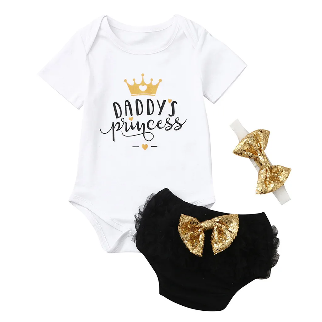 3pcs Newborn Toddler Baby Girls Clothes Tops Letter Romper+ Sequins Bow Shorts Kids Jumpsuit Playsuit Outfits Set Clothes 0-24M
3pcs Newborn Toddler Baby Girls Clothes Tops Letter Romper+ Sequins Bow Shorts Kids Jumpsuit Playsuit Outfits Set Clothes 0-24M