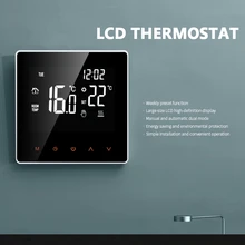 Tuya Thermostat Temperature Controller LCD Touch Display Temperature Remote Controller Programmable Thermostats Home Supplies
Tuya Thermostat Temperature Controller LCD Touch Display Temperature Remote Controller Programmable Thermostats Home Supplies