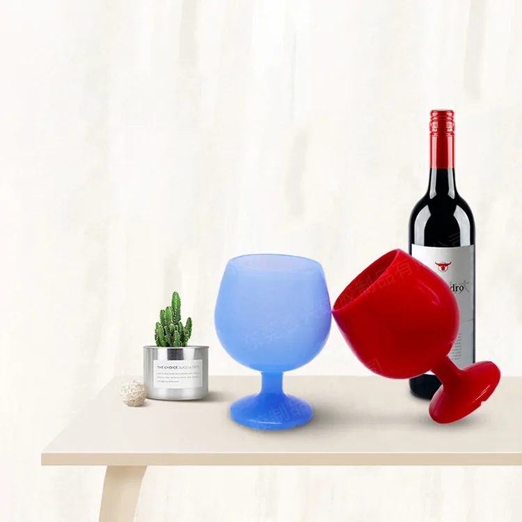 Description Picture 2 of item200ml Foldable Silicone Wine Goblet Unbreakable Cocktail Cups Outdoor Champagne Whiskey Bottle Portable Travel Teacups Beer Mugs