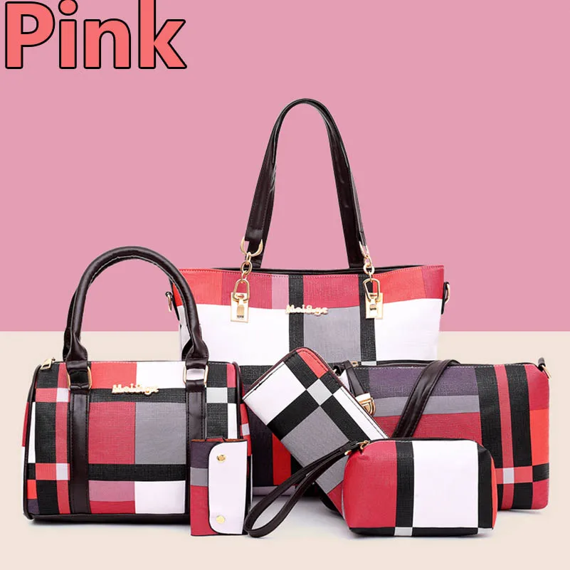 Luxury 6 Set Bags Handbag + Shoulder Bag + Tote + Wallet + Key Bag Patent Leather Design Bag for Women
Luxury 6 Set Bags Handbag + Shoulder Bag + Tote + Wallet + Key Bag Patent Leather Design Bag for Women