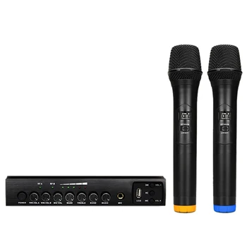 One for Two Wireless Microphone, with Reverb Tuning USB Bluetooth Wireless Microphone Home TV Computer Mobile (EU Plug)
One for Two Wireless Microphone, with Reverb Tuning USB Bluetooth Wireless Microphone Home TV Computer Mobile (EU Plug)