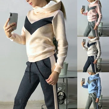 2019 Autumn Winter Warm Women Trasksuit Sets Thin Fleece Hooded Pullover+ Sweatpants 2 Pcs Joggers Gym Hoodies Sweatshirt Sets
2019 Autumn Winter Warm Women Trasksuit Sets Thin Fleece Hooded Pullover+ Sweatpants 2 Pcs Joggers Gym Hoodies Sweatshirt Sets