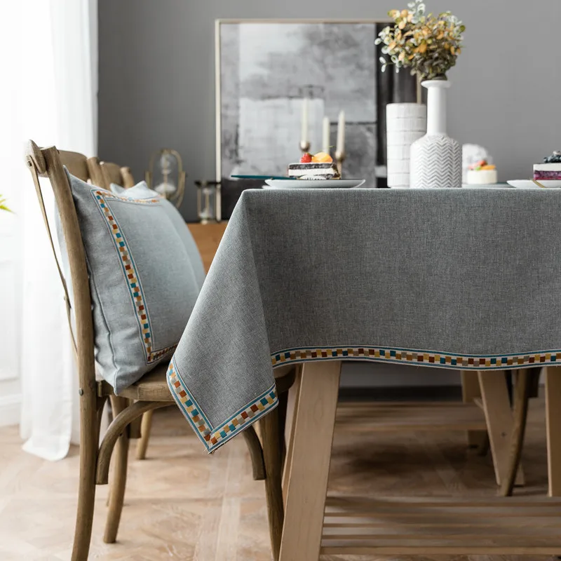 Modern Simple Polyester-cotton Waterproof Lace Tablecloth Rectangular Tea Table Cloth Square Table Cover Home Decor Textile
Modern Simple Polyester-cotton Waterproof Lace Tablecloth Rectangular Tea Table Cloth Square Table Cover Home Decor Textile
