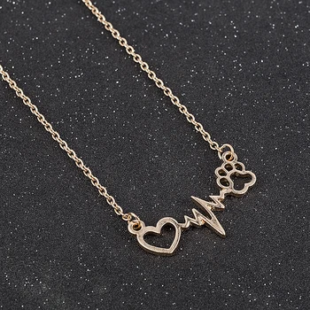 Fashion Cute Pets Dogs Footprints Paw Heart Love Chain Pendant Necklace Necklaces & Pendants Jewelry for Women statment necklace
Fashion Cute Pets Dogs Footprints Paw Heart Love Chain Pendant Necklace Necklaces & Pendants Jewelry for Women statment necklace