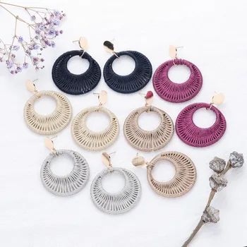 2020 5 Colors Woven Cotton Thread Round Earrings for Women Bohemian Statement Cotton Big Drop Earring Female Fashion Jewelry 
2020 5 Colors Woven Cotton Thread Round Earrings for Women Bohemian Statement Cotton Big Drop Earring Female Fashion Jewelry
