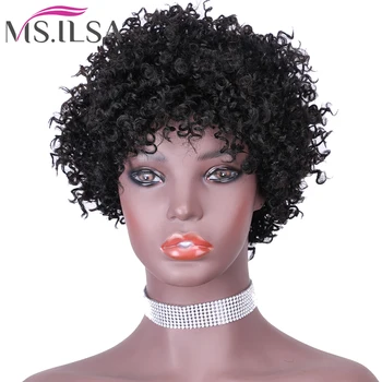 Afro Kinky Curly Human Hair Wigs For Black Women Kinky Curly Wigs With Bangs None Lace Wig Brazilian Remy Hair African American 
Afro Kinky Curly Human Hair Wigs For Black Women Kinky Curly Wigs With Bangs None Lace Wig Brazilian Remy Hair African American