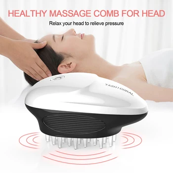Electric Scalp Massager Portable Handheld Head Massager Scratcher Vibration for Stimulating Stress Release Full Body Massage