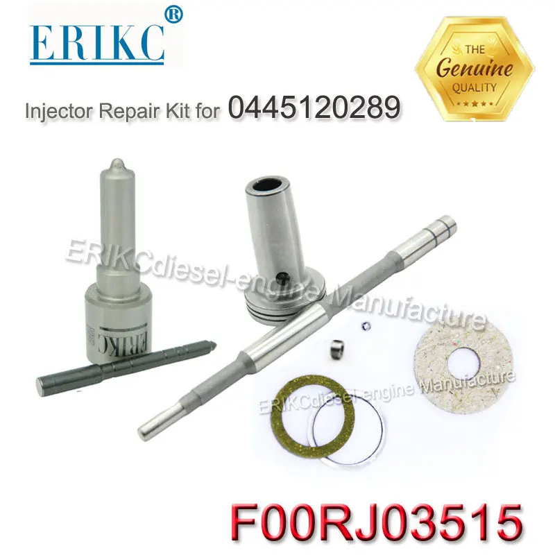 

ERIKC F00RJ03515 diesel nozzle DLLA142P2262 overhaul kit F 00R J03 515 injector repair kits for injector 0445120289 Cummins