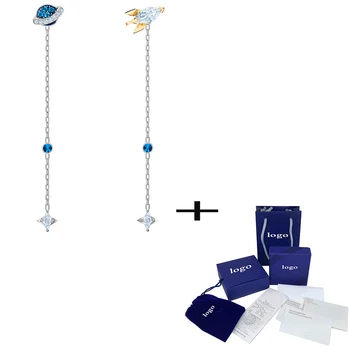 SWA New OUT OF THIS WORLD SPACE Pierced Earrings Shiny Long Chain Rocket and Planetary Crystal Asymmetric Female Earrings
SWA New OUT OF THIS WORLD SPACE Pierced Earrings Shiny Long Chain Rocket and Planetary Crystal Asymmetric Female Earrings