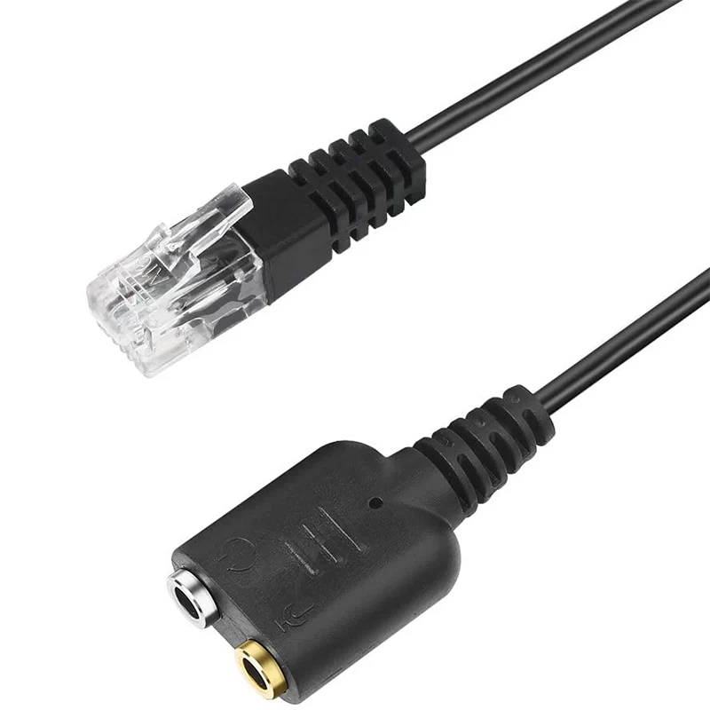 Dual 3.5mm Jack to RJ9 RJ10 Plug Headset Convertor Cable PC Computer Headphone Telephone Using Adapter
Dual 3.5mm Jack to RJ9 RJ10 Plug Headset Convertor Cable PC Computer Headphone Telephone Using Adapter