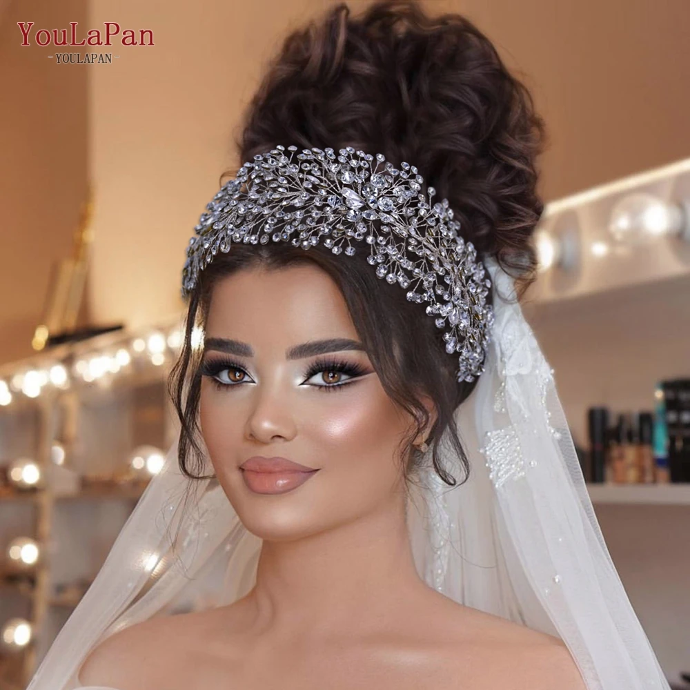 

TOPQUEEN HP415 Bridal Headband Wedding Headpiece Bridal Tiara and Crown Princess Hair Accessories New Designs Woman Headbands