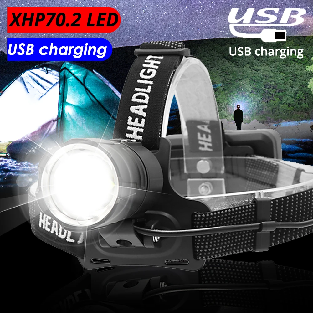 80000LM LED headlamp fishing Ultra Powerful Torch XHP70.2 Zoomable Waterproof Headlight USB Rechargeable use 3*18650 battery
80000LM LED headlamp fishing Ultra Powerful Torch XHP70.2 Zoomable Waterproof Headlight USB Rechargeable use 3*18650 battery