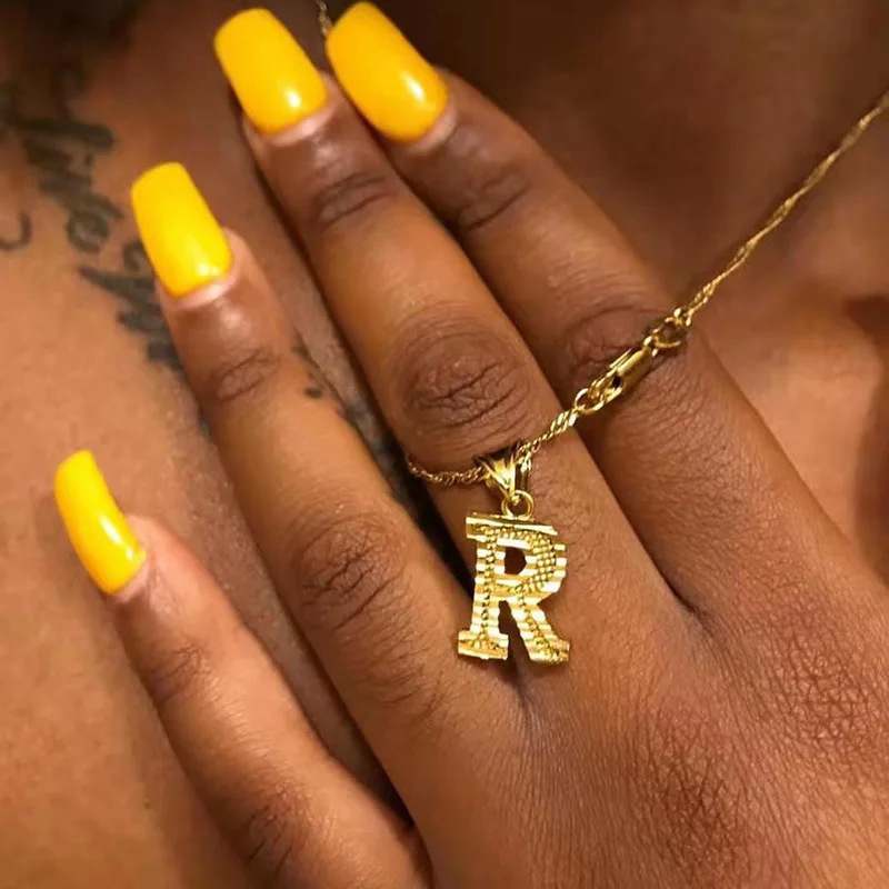Tiny Gold Initial Letter Necklace for Women A-Z Alphabet Pendant Punk Chain Necklaces Men Fashion Hip Hop Jewelry Gift
Tiny Gold Initial Letter Necklace for Women A-Z Alphabet Pendant Punk Chain Necklaces Men Fashion Hip Hop Jewelry Gift