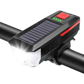 Bicycle Bell With Light 2000mAh USB Rechargeable Solar Power 3 modes LED Front Light Solar Energy LED Bike Lamp Cycle FlashLight 
Bicycle Bell With Light 2000mAh USB Rechargeable Solar Power 3 modes LED Front Light Solar Energy LED Bike Lamp Cycle FlashLight