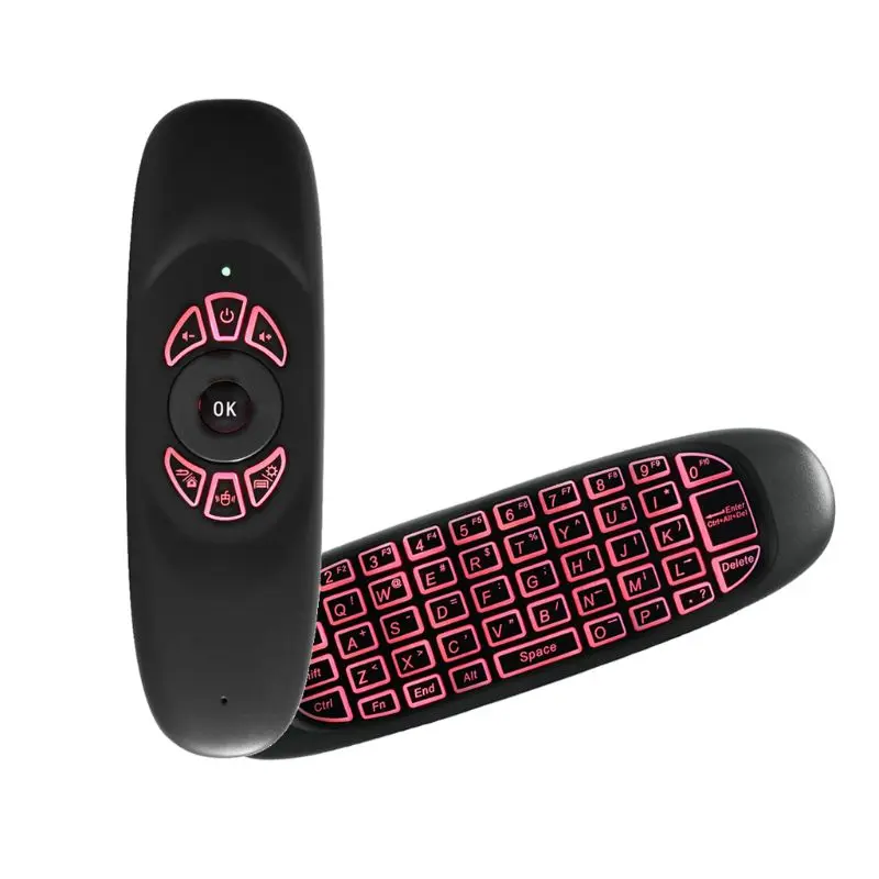 C120 RGB 3 Backlight Fly Air Mouse Wireless Backlit Keyboard G64 Rechargeable 2.4G Smart Remote Control for android Tv Box U4LD
C120 RGB 3 Backlight Fly Air Mouse Wireless Backlit Keyboard G64 Rechargeable 2.4G Smart Remote Control for android Tv Box U4LD