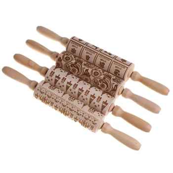 4 Pack Christmas Embossing Rolling Pin Baking Cookies Noodle Biscuit Fondant Cake Dough Roller Reindeer Snowflake
4 Pack Christmas Embossing Rolling Pin Baking Cookies Noodle Biscuit Fondant Cake Dough Roller Reindeer Snowflake