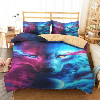 Crying Wolf Duvet Cover Set Purple Blue Bed Cover with Pillow Sham 100% Microfiber Soft Animals Bedspread 3D Print Quilt Cover
Crying Wolf Duvet Cover Set Purple Blue Bed Cover with Pillow Sham 100% Microfiber Soft Animals Bedspread 3D Print Quilt Cover