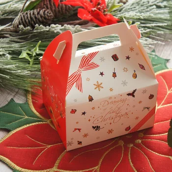 13*10.5*8 red Christmas paper box with handle10 Pcs cookie Macaron Chocolate Paper Box Party Gifts Packaging
13*10.5*8 red Christmas paper box with handle10 Pcs cookie Macaron Chocolate Paper Box Party Gifts Packaging