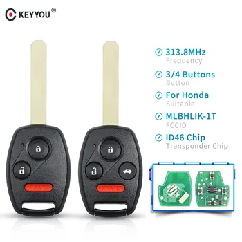 KEYYOU 3/4 Buttons Remote Key Fob MLBHLIK-1T For Honda CRV 2007-2013 Accord 2008-2012 Fit 313.8MHz With ID46 Chip Control Key
KEYYOU 3/4 Buttons Remote Key Fob MLBHLIK-1T For Honda CRV 2007-2013 Accord 2008-2012 Fit 313.8MHz With ID46 Chip Control Key