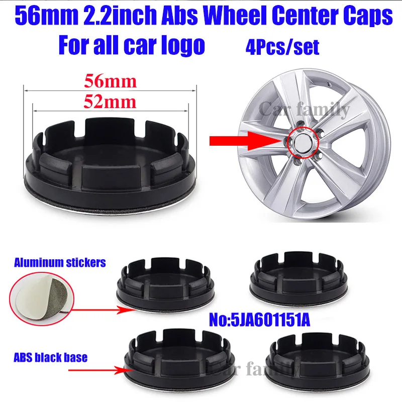 4pcs/set 5JA601151A 56mm Auto Wheel Center Cap Covers Wheel Hub Cap Car Emblem Badge Cover for Vw Bmw Suzuki Seat Kia Hyundai
4pcs/set 5JA601151A 56mm Auto Wheel Center Cap Covers Wheel Hub Cap Car Emblem Badge Cover for Vw Bmw Suzuki Seat Kia Hyundai
