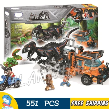 551pcs Jurassic World Dinosaur T-Rex Tracker Hunting Truck Motorbike 8052 Model Building Blocks Toys Bricks Compatible With Lago
551pcs Jurassic World Dinosaur T-Rex Tracker Hunting Truck Motorbike 8052 Model Building Blocks Toys Bricks Compatible With Lago