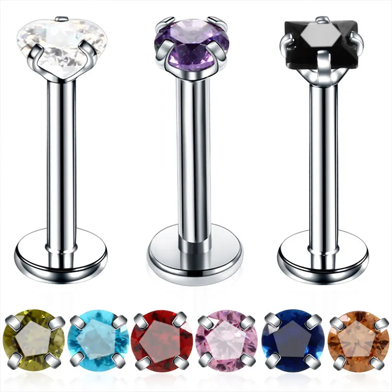 Hot 1pc Labret Lip Piercing Jewelry Zircon Stainless Steel Stud Lip Ring Ear Cartilage Tragus Helix Piercing Earring
Hot 1pc Labret Lip Piercing Jewelry Zircon Stainless Steel Stud Lip Ring Ear Cartilage Tragus Helix Piercing Earring