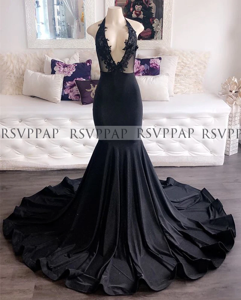 Simple Long Prom Dresses 2020 Halter Mermaid Style African Girl Sexy Cheap Black Stretch Prom Gala Dress
Simple Long Prom Dresses 2020 Halter Mermaid Style African Girl Sexy Cheap Black Stretch Prom Gala Dress