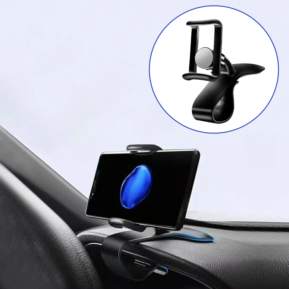 

Universal Car Phone GPS Stand Clamp Arm Car Mount Dashboard Mobile Supporter Clip HUD Design Anti-slip Adjustable Interior Parts