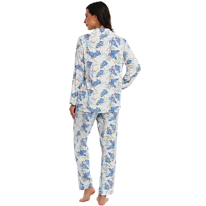 Joyaria Pajama Sets Women Long Sleeve Sleepwear Button Down Pj Pants Set Soft Bamboo Female Night Suit PJS Women Pyjamas Femmes Joyaria Pajama Sets Women Long Sleeve Sleepwear Button Down Pj Pants Set Soft Bamboo Female Night Suit PJS Women Pyjamas Femmes
