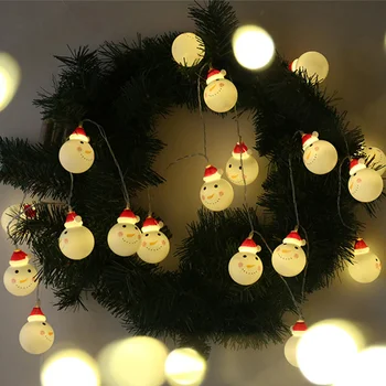 Christmas Snowman/Santa Claus String Lights 10 LEDs Colorful Cute String Lights for Christmas Decora
Christmas Snowman/Santa Claus String Lights 10 LEDs Colorful Cute String Lights for Christmas Decora