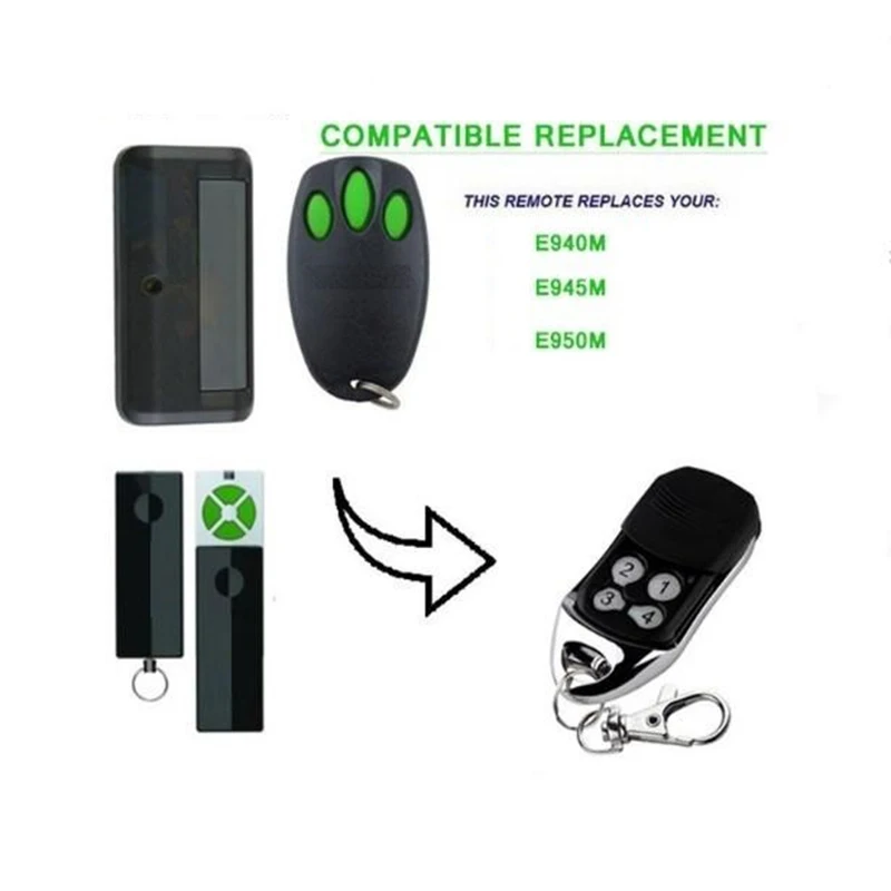 For E940M E945M E950M garage door remote control duplicator 433.92Mhz Rolling code
For E940M E945M E950M garage door remote control duplicator 433.92Mhz Rolling code