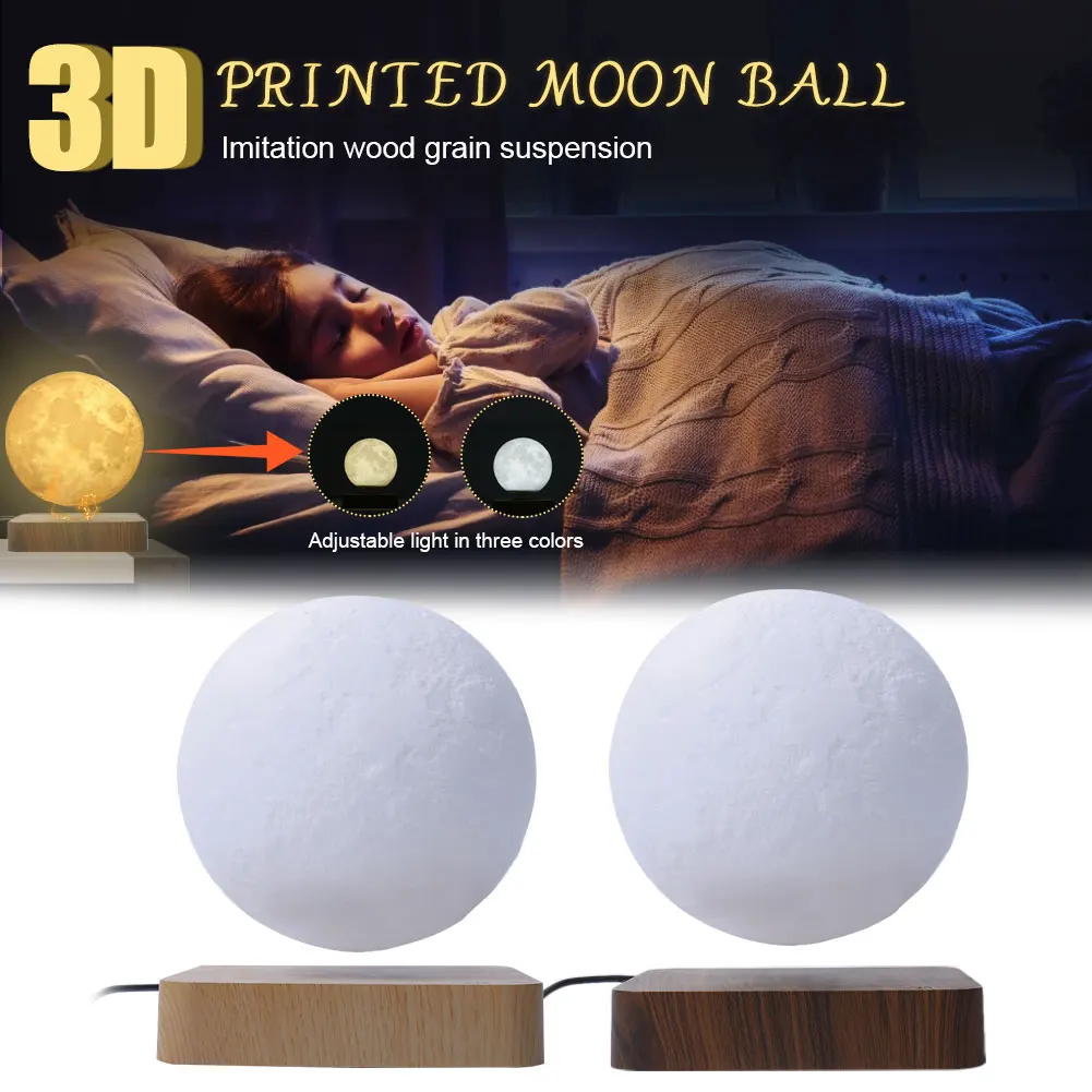 3D Magnetic Suspension Moon Night Light Creative Floating and Spinning in Air Freely with Luxury Wooden Base and 3D Printing LED
3D Magnetic Suspension Moon Night Light Creative Floating and Spinning in Air Freely with Luxury Wooden Base and 3D Printing LED
