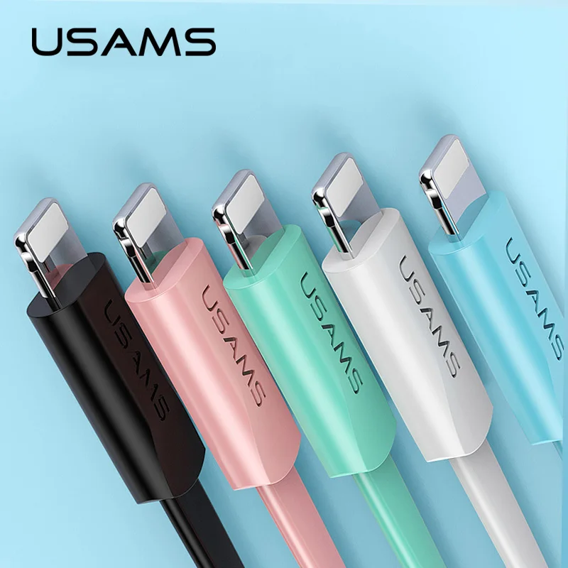 USB кабель USAMS для iPhone 6 2A X XS 8 7 6s 2 м мобильный телефон зарядки iPad|usb cable for iphone|cable forlight