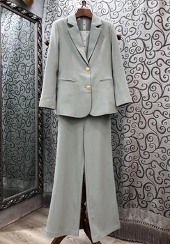 2020 Early Autumn New Women's Lapel Symmetrical Pocket Long Sleeve Suit Pants Solid Color Suit 713
2020 Early Autumn New Women's Lapel Symmetrical Pocket Long Sleeve Suit Pants Solid Color Suit 713
