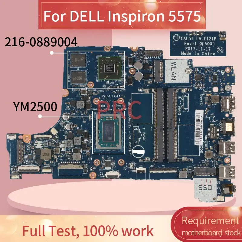

CN-0THTD8 0THTD8 For DELL Inspiron 5575 YM2500 Laptop Motherboard LA-F151P 216-0889004 DDR4 Notebook Mainboard