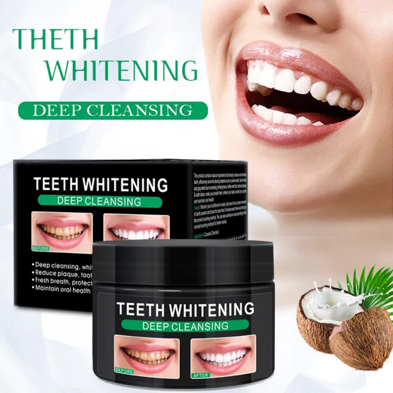 Coconut Tooth Powder Remove Black Yellow Teeth Oral Fresh Tooth Powder Oral Hygiene Quick Teech Whitening Products Hot
Coconut Tooth Powder Remove Black Yellow Teeth Oral Fresh Tooth Powder Oral Hygiene Quick Teech Whitening Products Hot