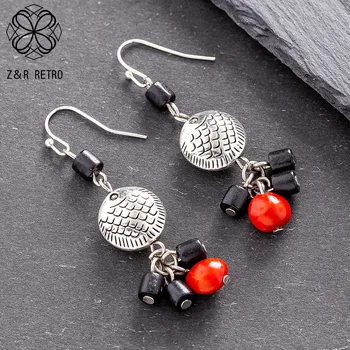 Vintage Hook Hanging Earrings Antique Fish Red Beads Wooden Women's Jewelry Female Ear Suspension Decoration Accessories 2020
Vintage Hook Hanging Earrings Antique Fish Red Beads Wooden Women's Jewelry Female Ear Suspension Decoration Accessories 2020