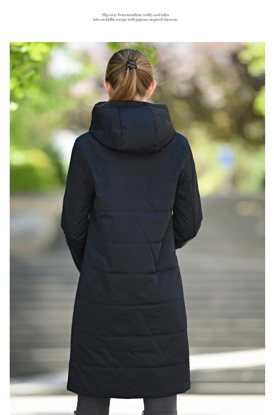 CEPRASK 2020 Spring Autumn Jacket Women Hot Sale Thin Cotton Parka Long Plus Size Hood Fashion Contrast Color Coat NEW Cothes