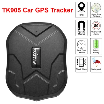 

Newly 2020 Car GPS Tracker Tkstar TK905 GPRS Auto Locator Waterproof Vehicle Tracking Device 2G Magnet Monitor Free APP Software