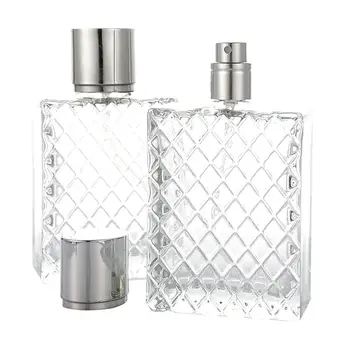 100ml Travel Portable Square Grids Clear Refillable Bottle Glass Empty Perfume Pump Bottle Spray Atomizer Cosmetic Containers
100ml Travel Portable Square Grids Clear Refillable Bottle Glass Empty Perfume Pump Bottle Spray Atomizer Cosmetic Containers