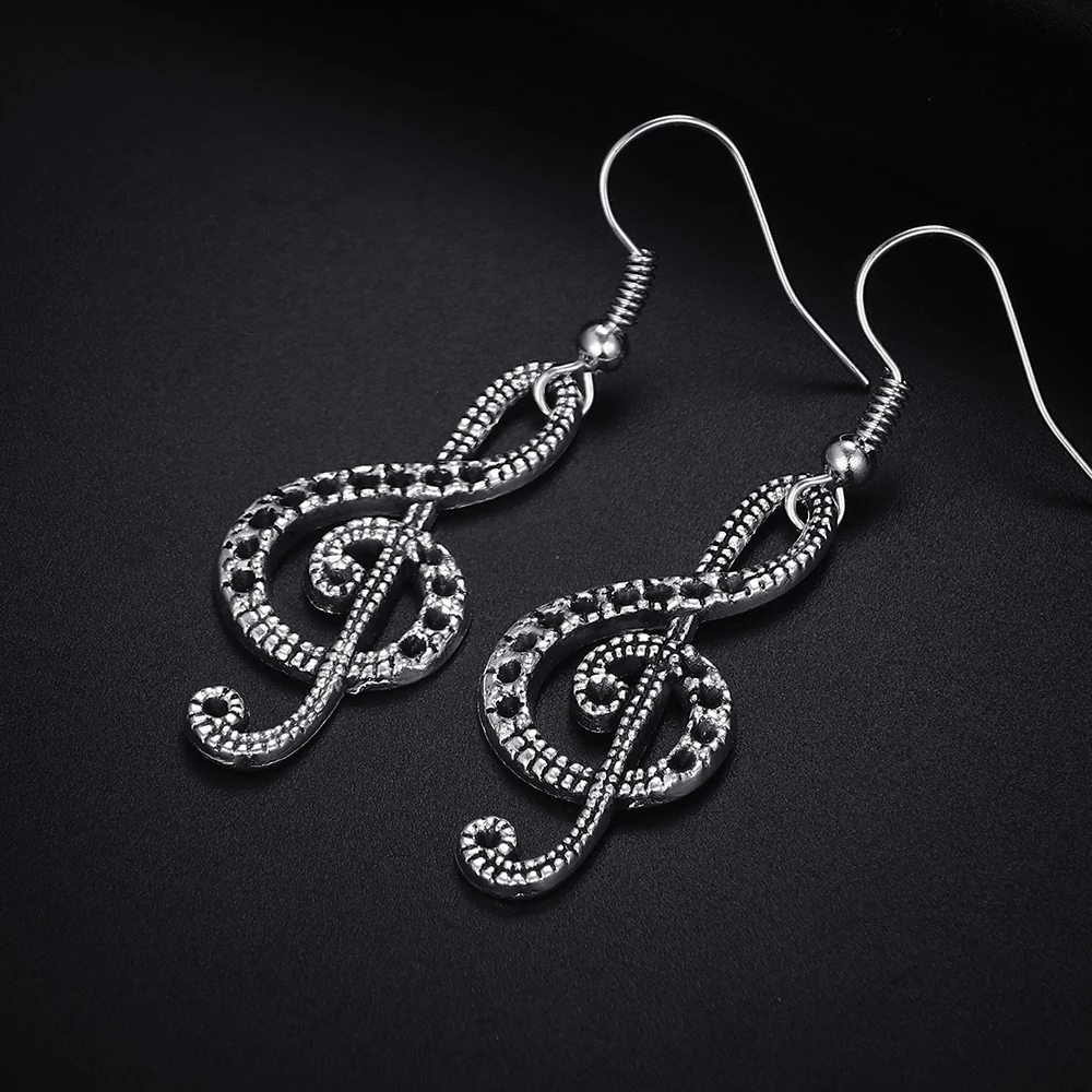 Trendy Vintage Music Note Shape Dangle Antique Silver Plated Earrings for Women Girl Retro Drop Earrings Cute Earring Jewelry
Trendy Vintage Music Note Shape Dangle Antique Silver Plated Earrings for Women Girl Retro Drop Earrings Cute Earring Jewelry