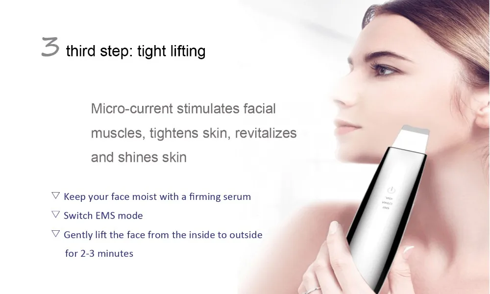 Wireless Ultrasonic Ion Skin Scrubber – Rechargeable Facial Spatula for Blackhead Removal & Exfoliation