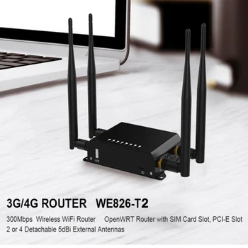 WE826-T2 3G 4G Portable Hotspot Lte Wifi Router Wan/Lan Port 4 External Antennas Unlocked Wireless Cpe Router With Sim Card
WE826-T2 3G 4G Portable Hotspot Lte Wifi Router Wan/Lan Port 4 External Antennas Unlocked Wireless Cpe Router With Sim Card