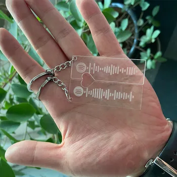 2pcs/set Custom Music Spotify Code Keychain Heart Shape For Couple Lovers Key chains Keyring Personalized Song Code Jewelry
2pcs/set Custom Music Spotify Code Keychain Heart Shape For Couple Lovers Key chains Keyring Personalized Song Code Jewelry