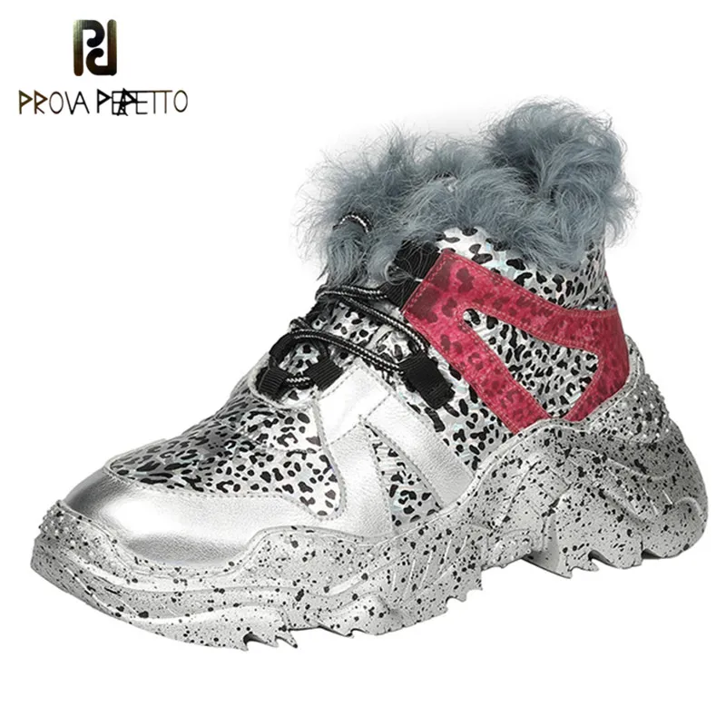 Prova Perfetto High Quality Plush In Ankle Boots Women Fur Waterproof Real Leather Booties Woman Thick Bottom Black Sliver Boots
Prova Perfetto High Quality Plush In Ankle Boots Women Fur Waterproof Real Leather Booties Woman Thick Bottom Black Sliver Boots