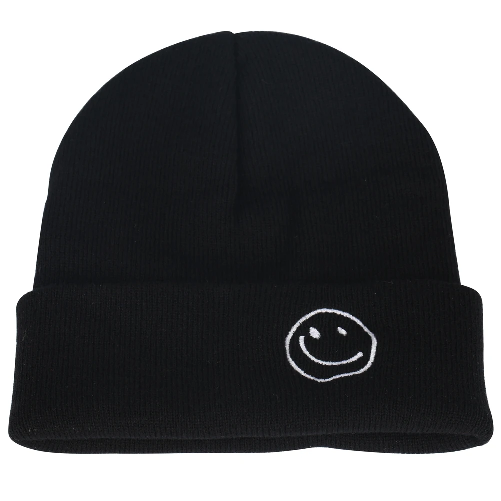 Women Knitted Thin Winter Hats Smile Embroidery Solid Beanies Mens Soft Short Skullcap Girls Cold Bonnet Stretch Well Skullies
Women Knitted Thin Winter Hats Smile Embroidery Solid Beanies Mens Soft Short Skullcap Girls Cold Bonnet Stretch Well Skullies