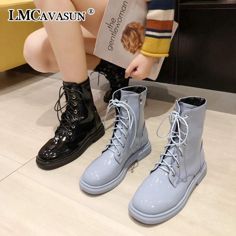Round Toe Lace Up Riding Boots Low Heels booties Rock Shoes Woman Luxury Designer Clogs Platform Booties Ladies Lolita Martins
Round Toe Lace Up Riding Boots Low Heels booties Rock Shoes Woman Luxury Designer Clogs Platform Booties Ladies Lolita Martins